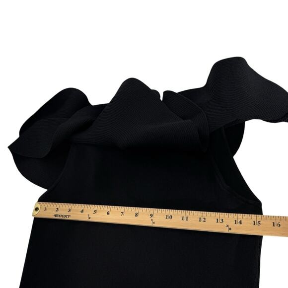 John‎ and Jenn Ruffle Off The Shoulder Black Knit Blouse Women’s Size Large NWOT - Picture 5 of 9
